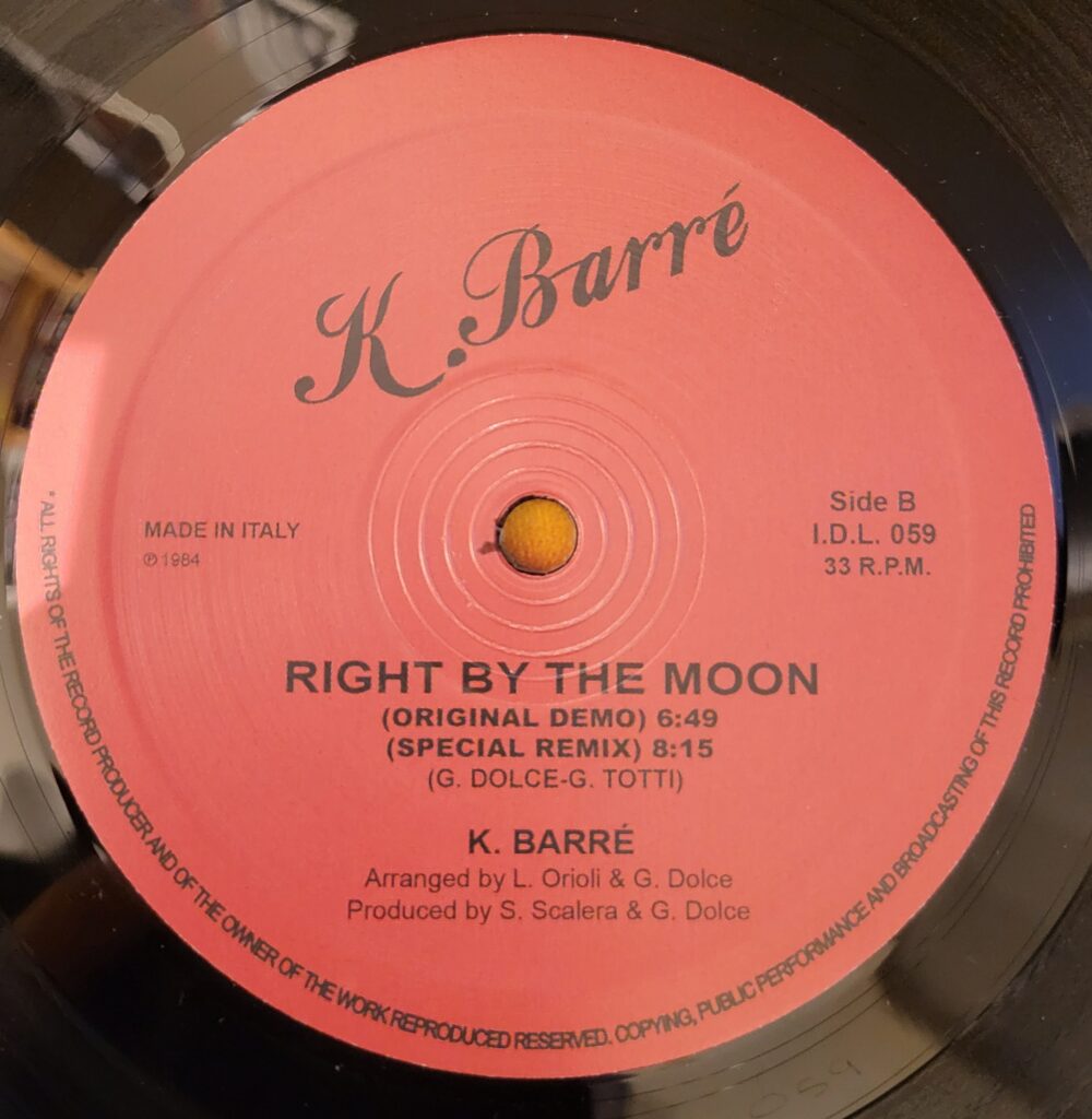 Label B K. Barré - Right By The Moon
