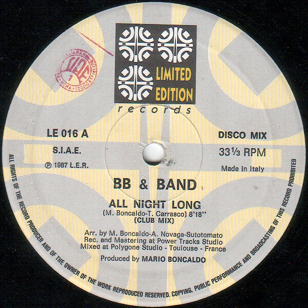 Label A B.B. & Band - All Night Long