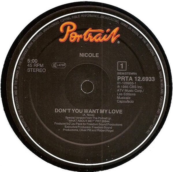 Nicole McCloud - Don't You Want My Love (Label A)