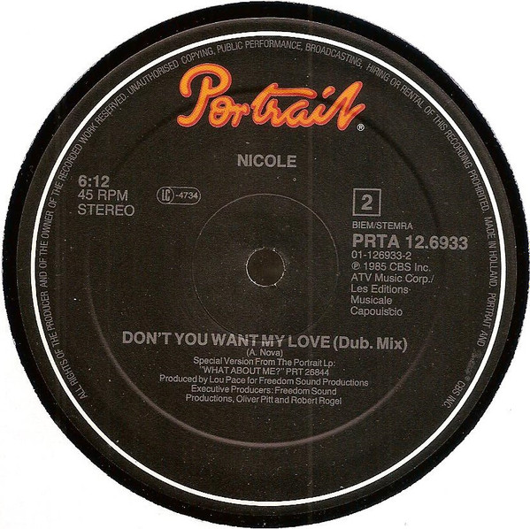 Nicole McCloud - Don't You Want My Love (Label B)