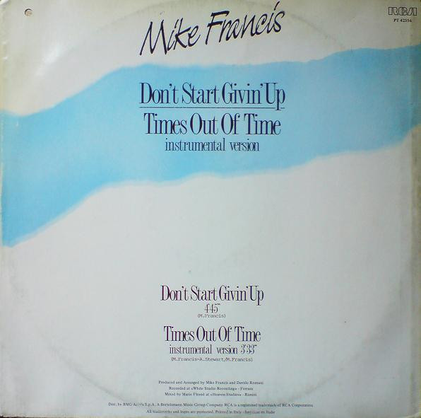 Mike Francis - Times Out Of Time (Back Cover)