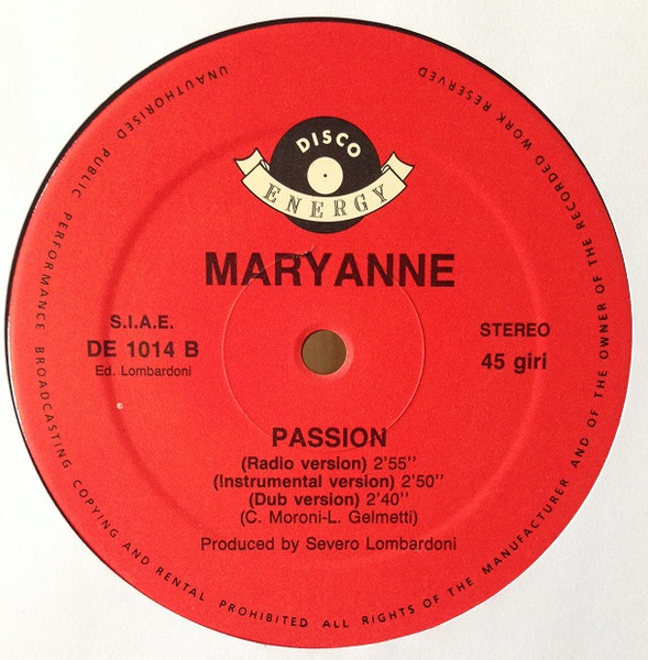 Marianne Passion (Label B)