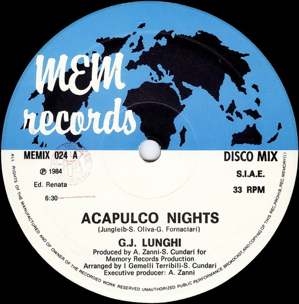 G.J. Lunghi - Acapulco Nights (Label A)