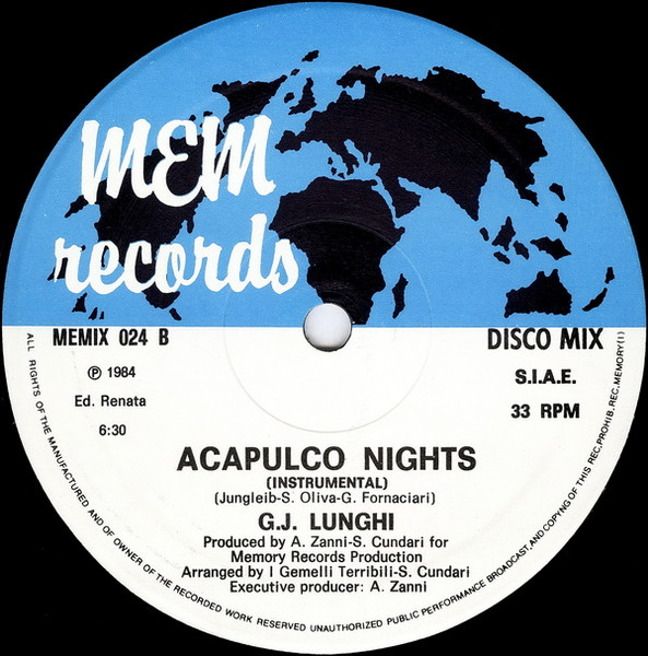 G.J. Lunghi - Acapulco Nights (Label B0