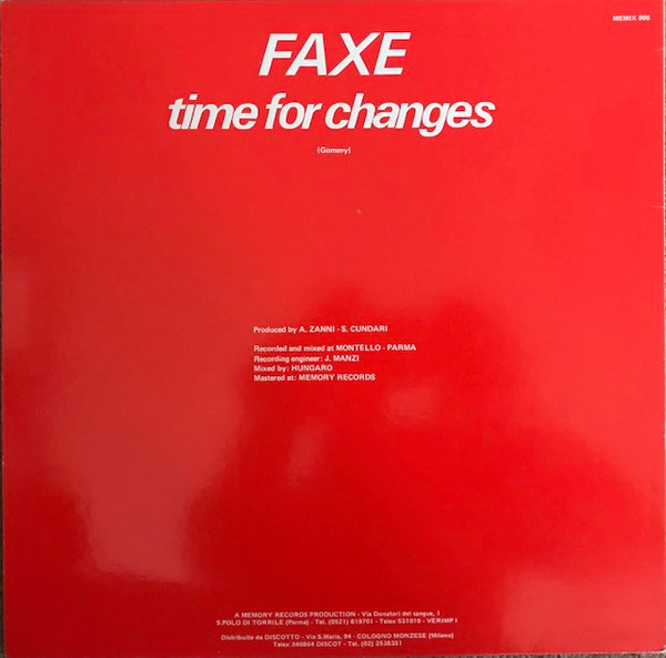 Faxe Time For Changes (Back Cover)