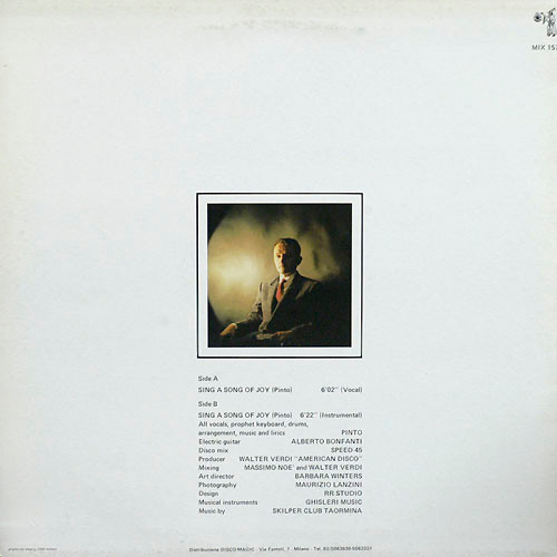Pinto Sing A Song Of Joy (Back Cover)