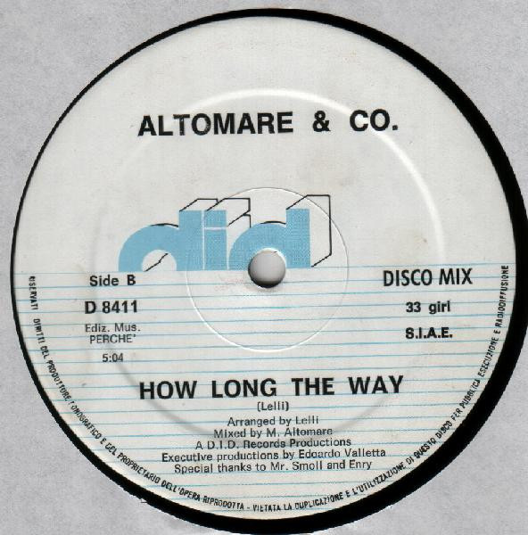Altomare and Co How Long The Way (Label B)