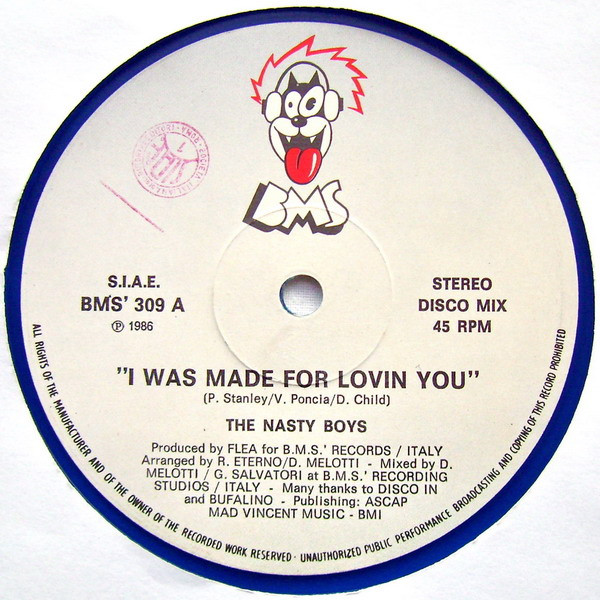 The Nasty Boys I Was Made For Lovin You (Label A)