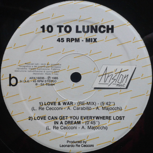 10 To Lunch Love And War (Label B)